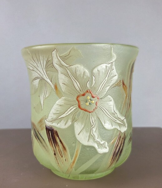 Emile Gallé, glass paste vase, circa 1900
