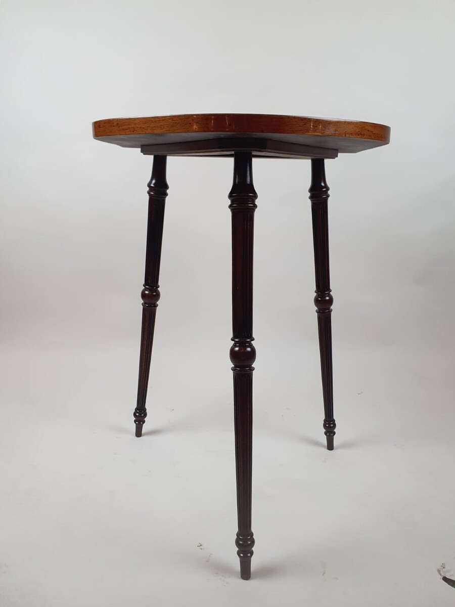 Gallé, marquetry side table decorated with thistles and Lorraine crosses