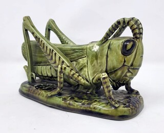 Glazed ceramic cricket - Vallauris