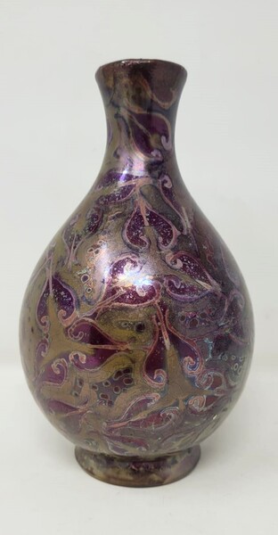 Golfe Juan ceramic vase signed (at the base) CM for Clément Massier 1845 - 1917 circa 1884 - Hispano influence - Moorish