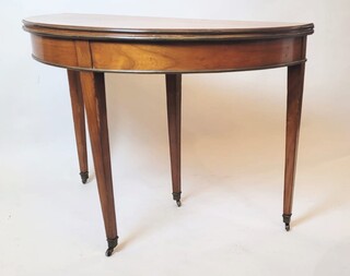 Half-moon Directoire drop-leaf table in cherry wood - late 18th century