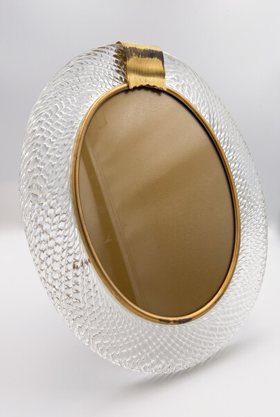 Hand Blown Murano Glass Frame by Barovier & Toso, 1940s