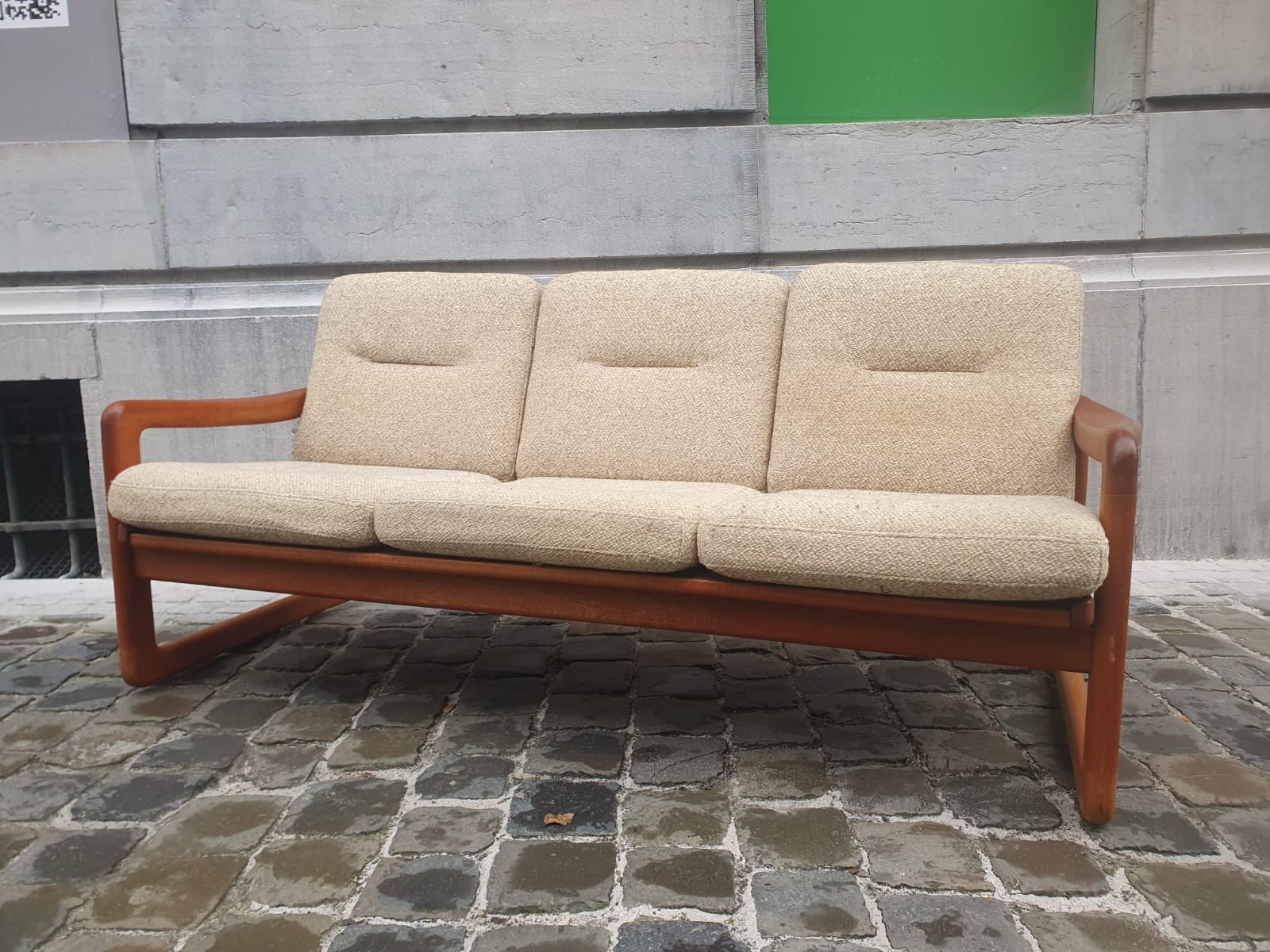 Holstebro Mobelfabrik, 3-seater teak sofa, Denmark circa 1960