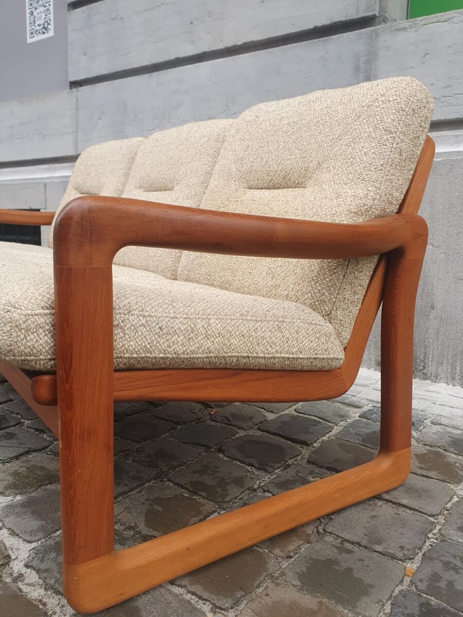 Holstebro Mobelfabrik, 3-seater teak sofa, Denmark circa 1960