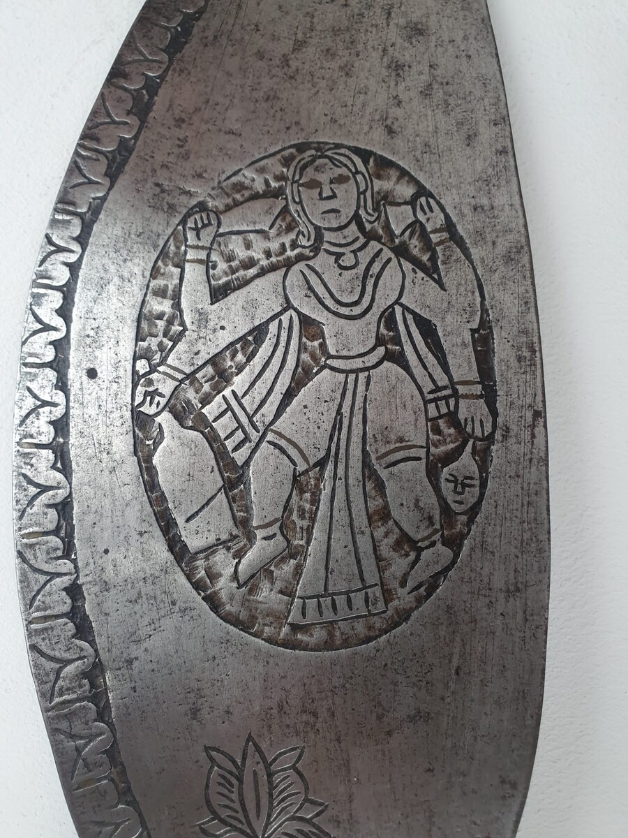 Kukri, finely decorated blade, India 19th