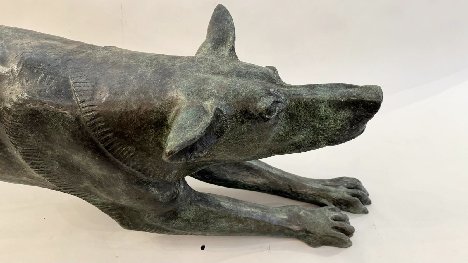 Large Bronze Dog, Signed Talmar 1954 