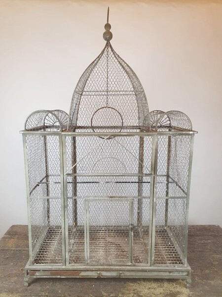 Large metal birdcage, late 19th century