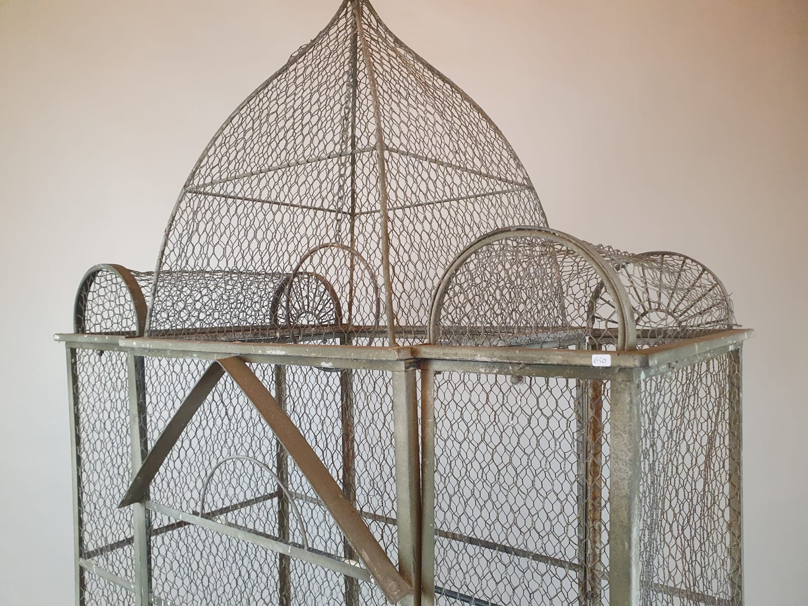 Large metal birdcage, late 19th century