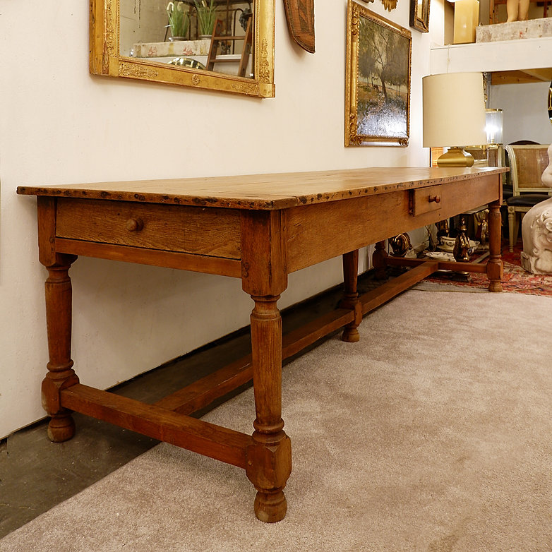 Large Oak Table, 19th Century