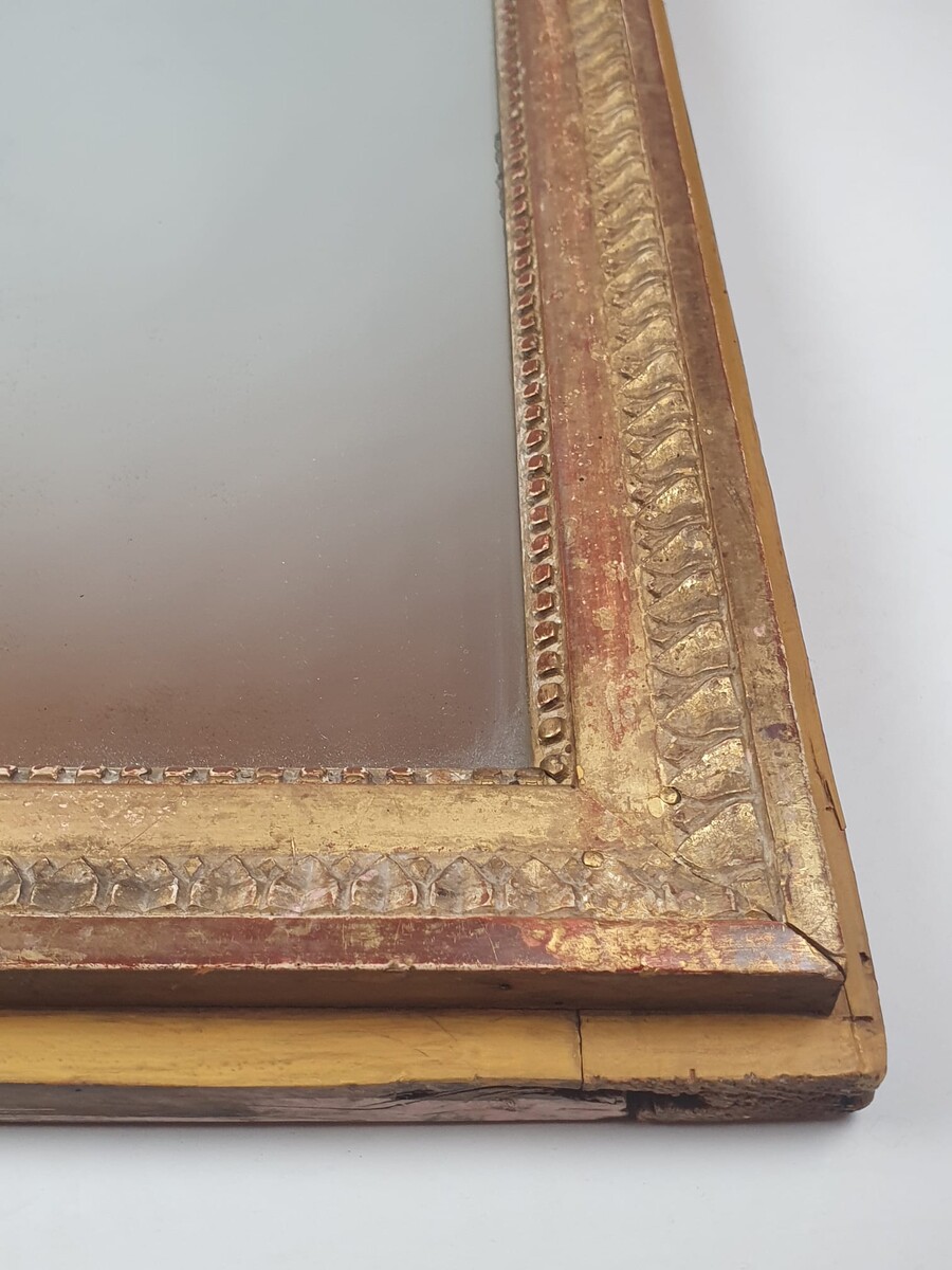 Louis XVI mirror in gilded wood, 18th