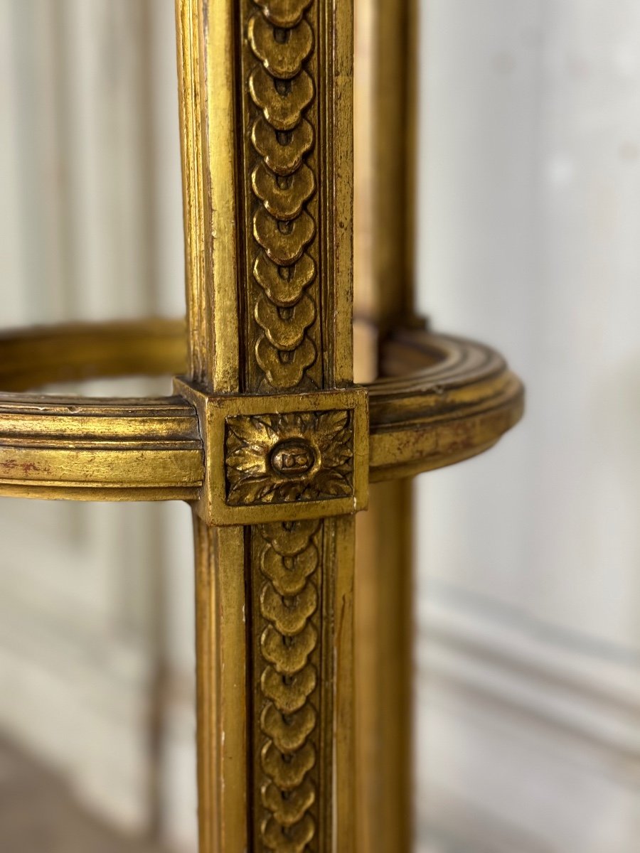 Louis XVI Style Jardiniere In Carved And Gilded Wood Circa 1900