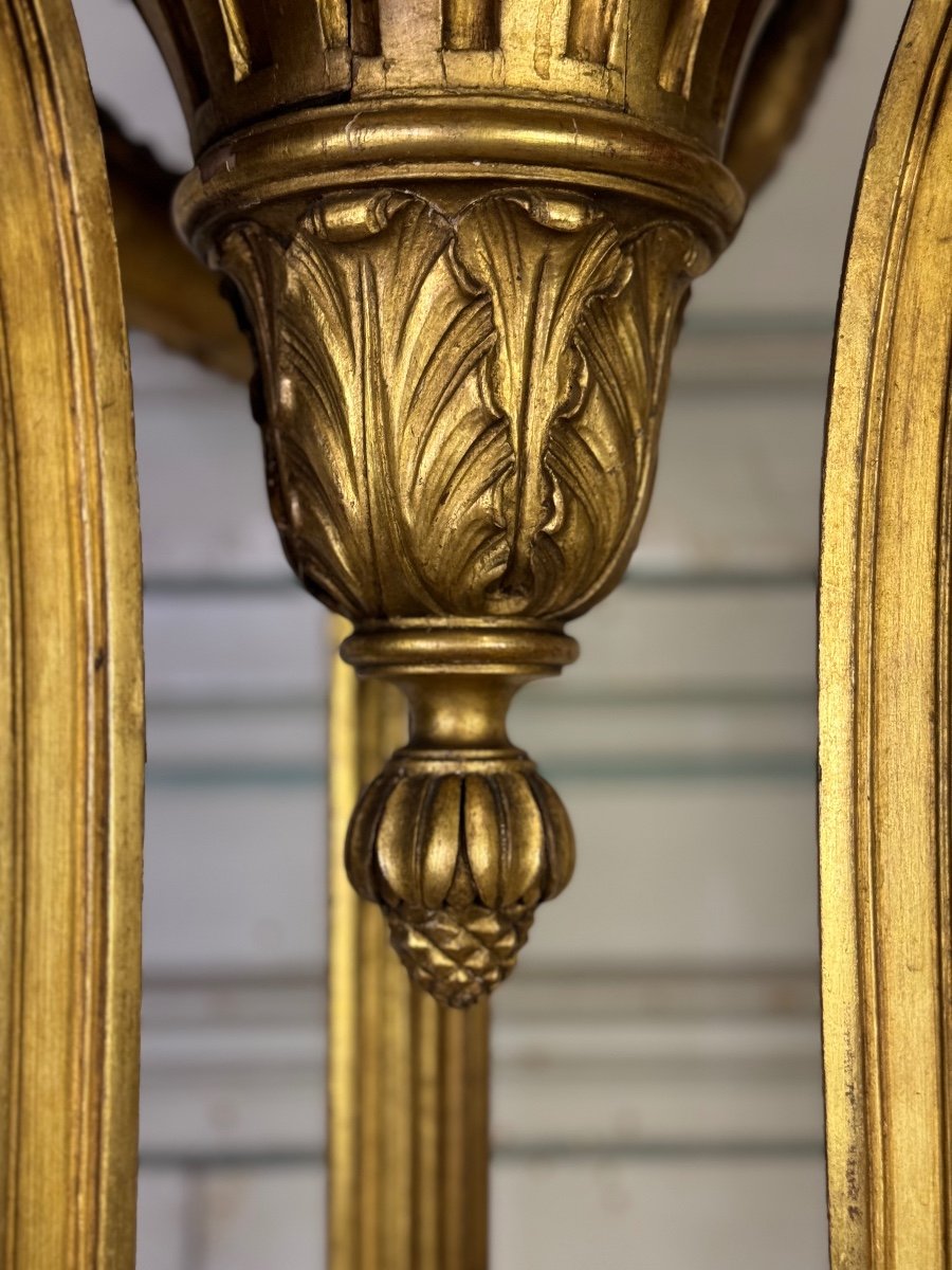 Louis XVI Style Jardiniere In Carved And Gilded Wood Circa 1900