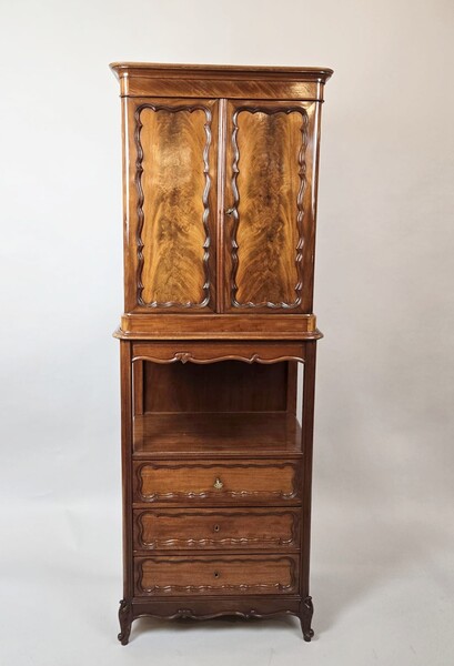 Mahogany medal cabinet, late 19th century