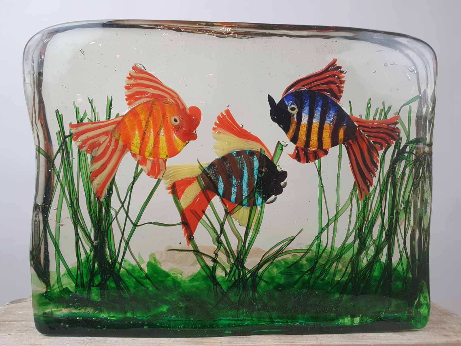 Murano glass aquarium, circa 1970