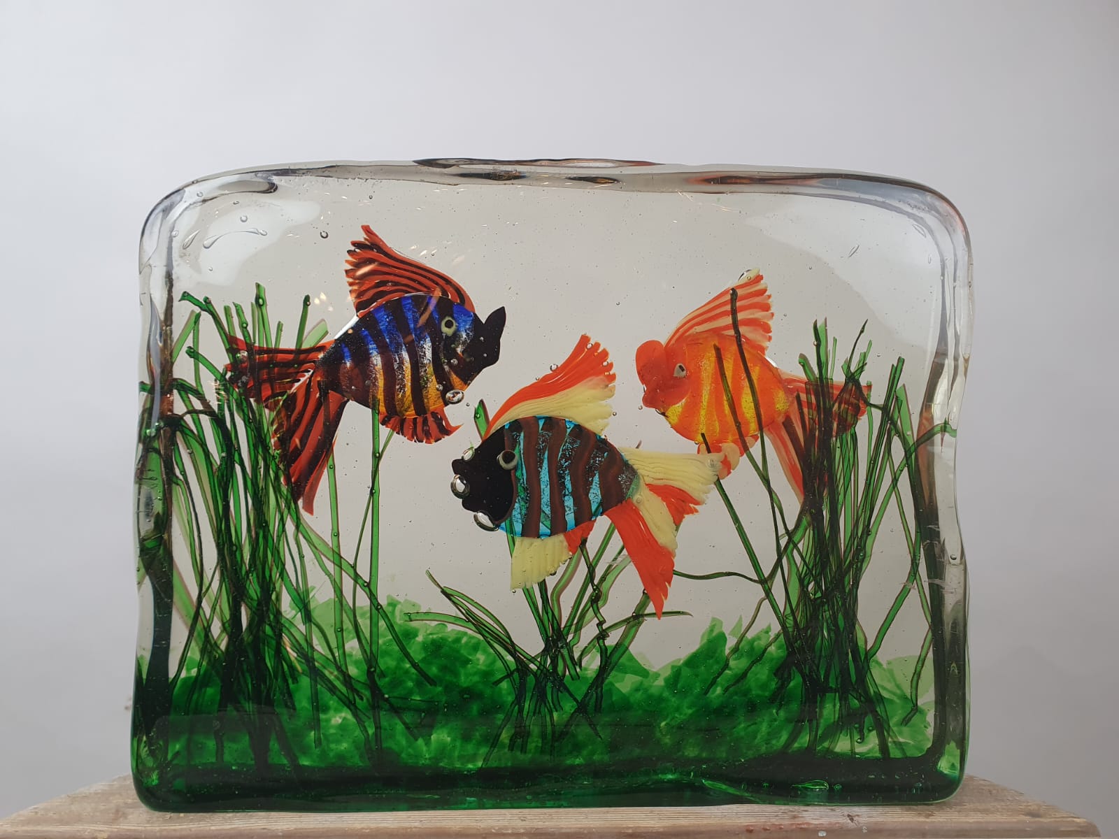 Murano glass aquarium, circa 1970