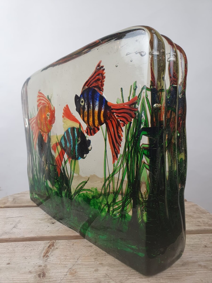 Murano glass aquarium, circa 1970