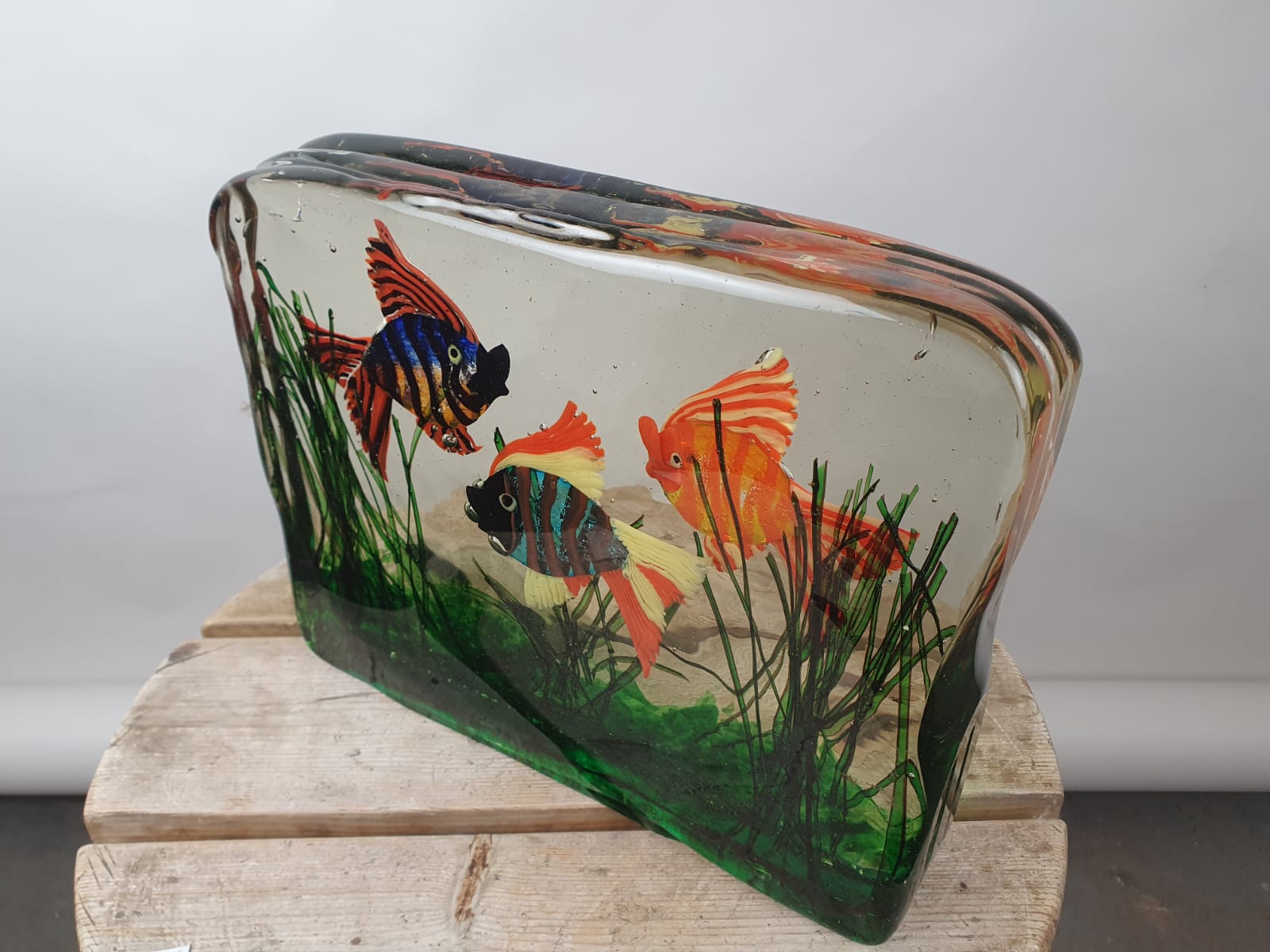 Murano glass aquarium, circa 1970