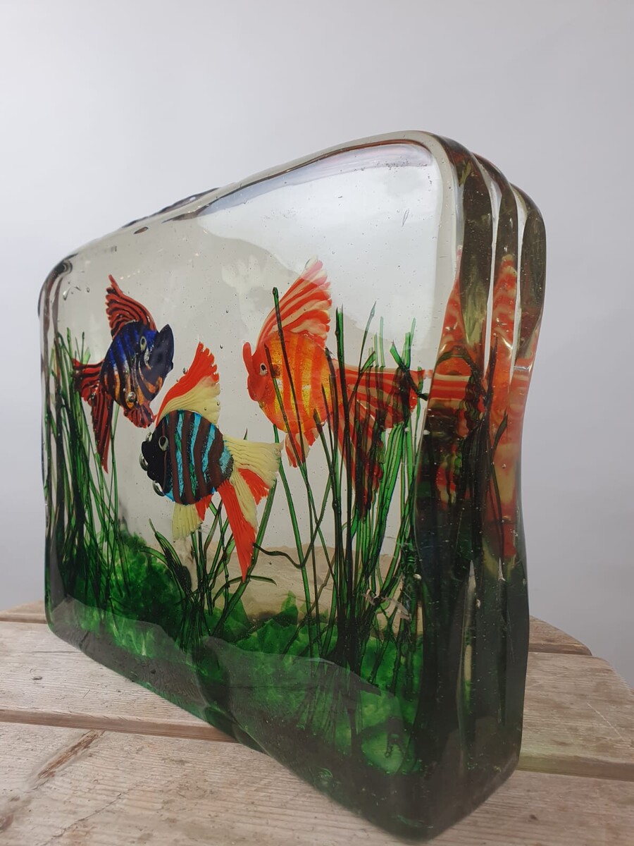 Murano glass aquarium, circa 1970