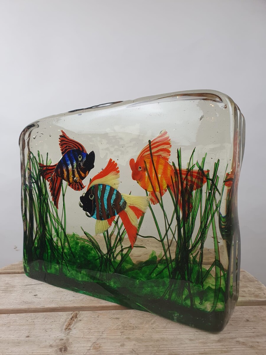 Murano glass aquarium, circa 1970