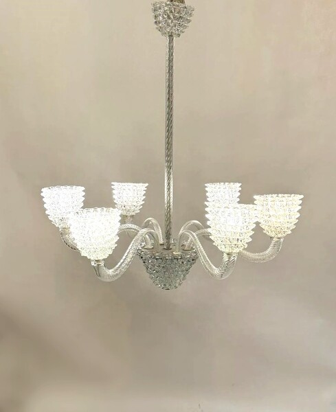 Murano glass chandelier - Barovier - circa 1950