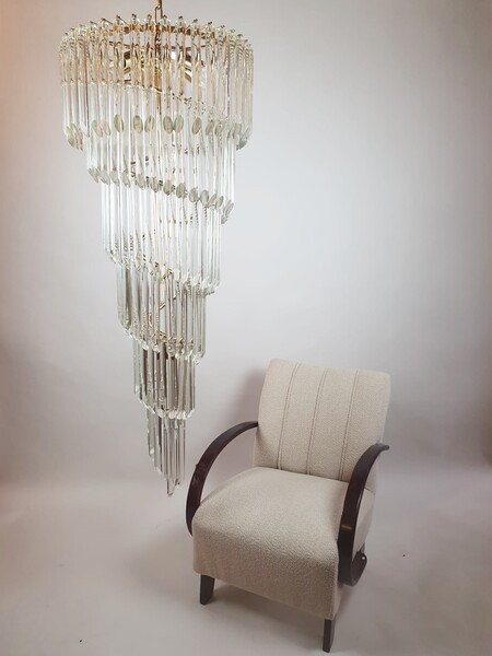 Murano glass waterfall chandelier