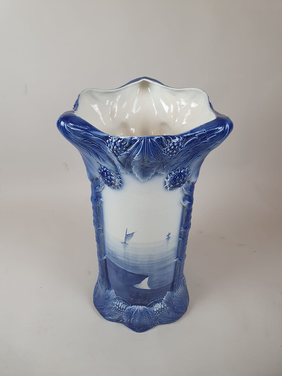 Nimy earthenware umbrella stand, circa 1900