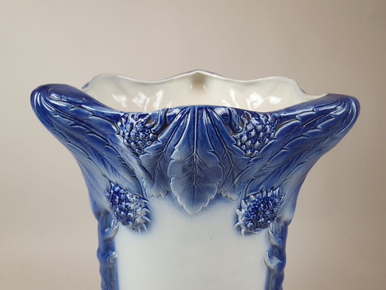 Nimy earthenware umbrella stand, circa 1900