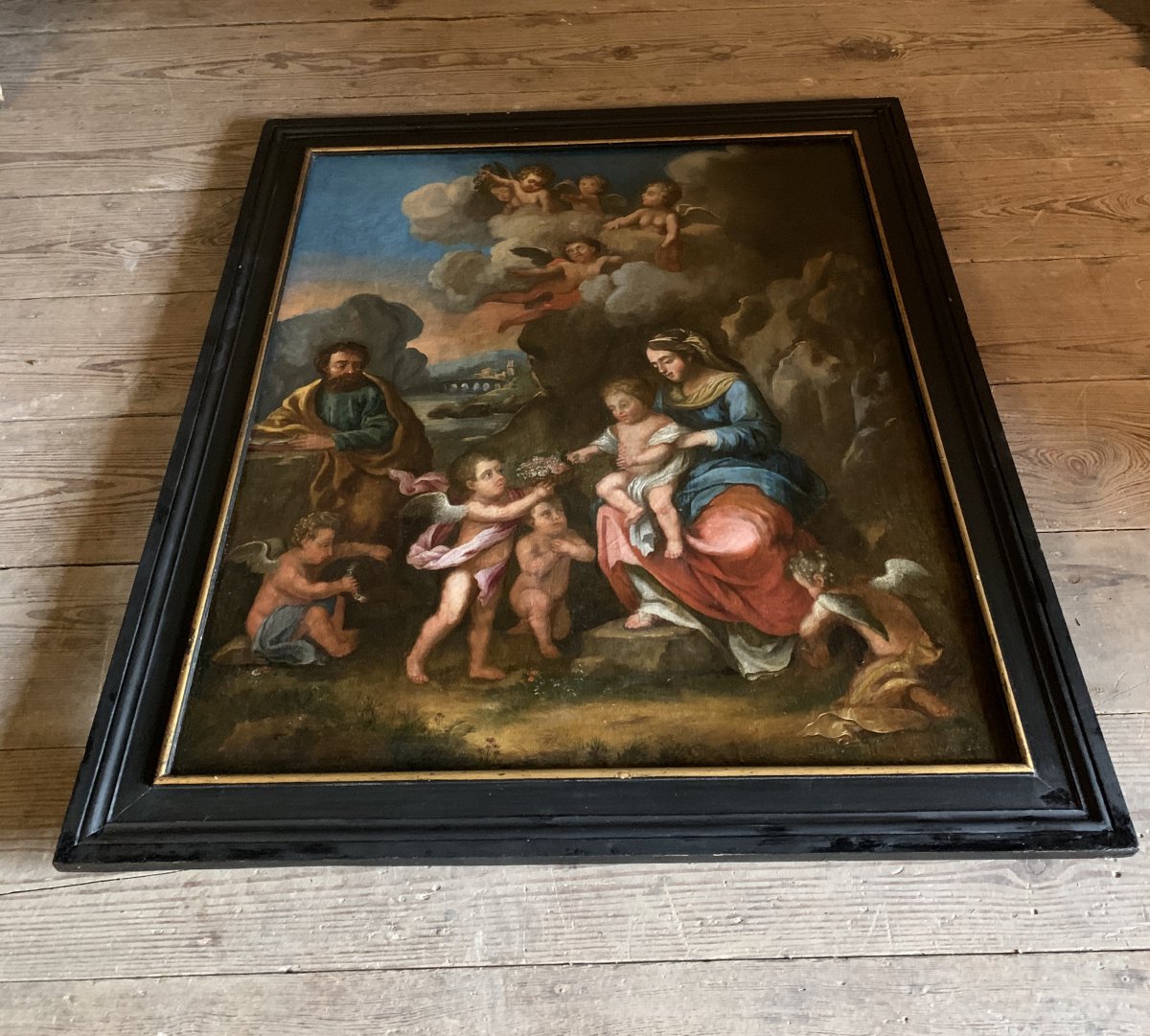 Oil On Canvas, Religious Scene End Seventeenth Century 