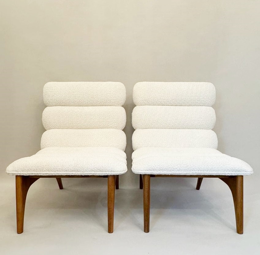 Pair of armchairs - Italy circa 1950 - new upholstery