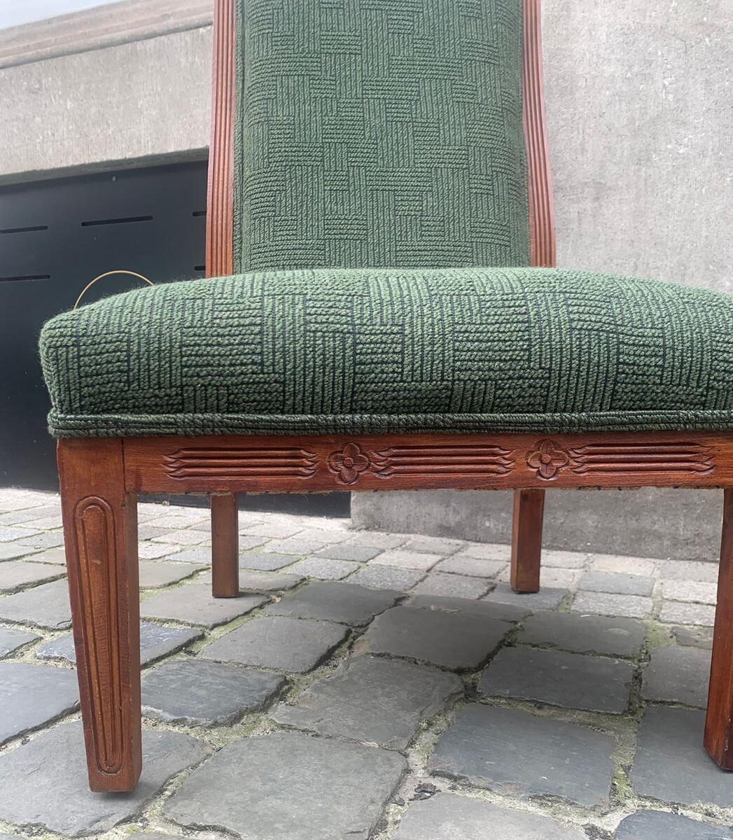 Pair of art nouveau low chairs