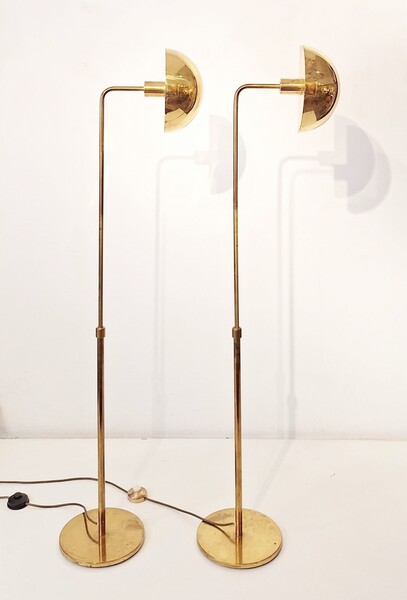 Pair Of Brass Reading Lights, circa 1960