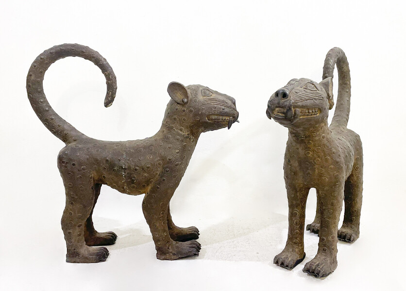  Pair of Bronze Leopards, 1930s