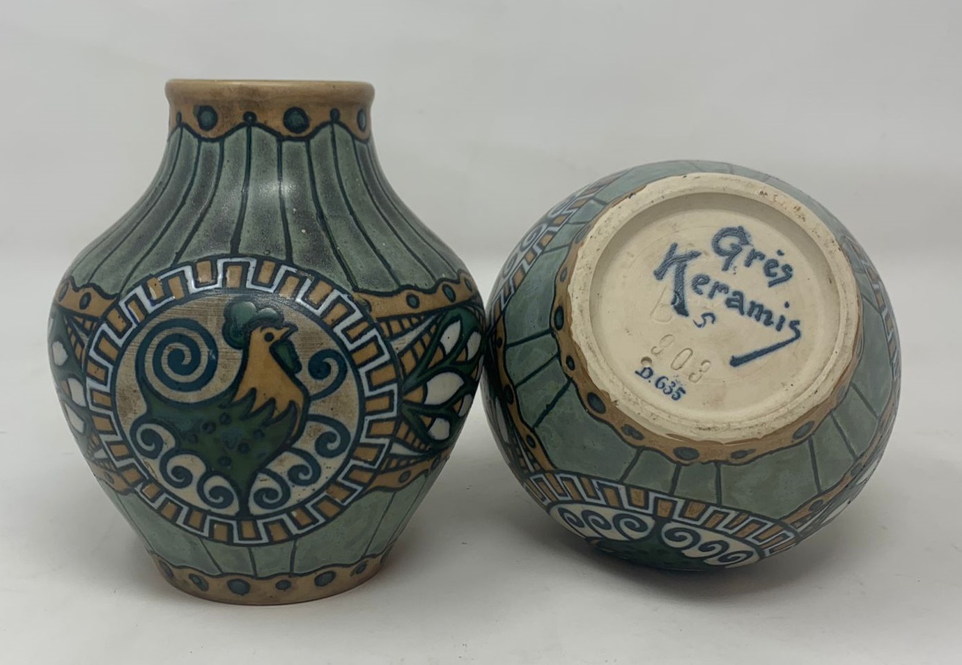 Pair of Keramis stoneware vases