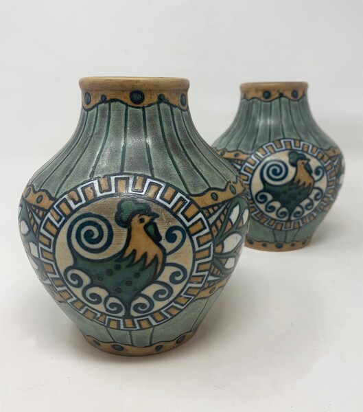 Pair of Keramis stoneware vases