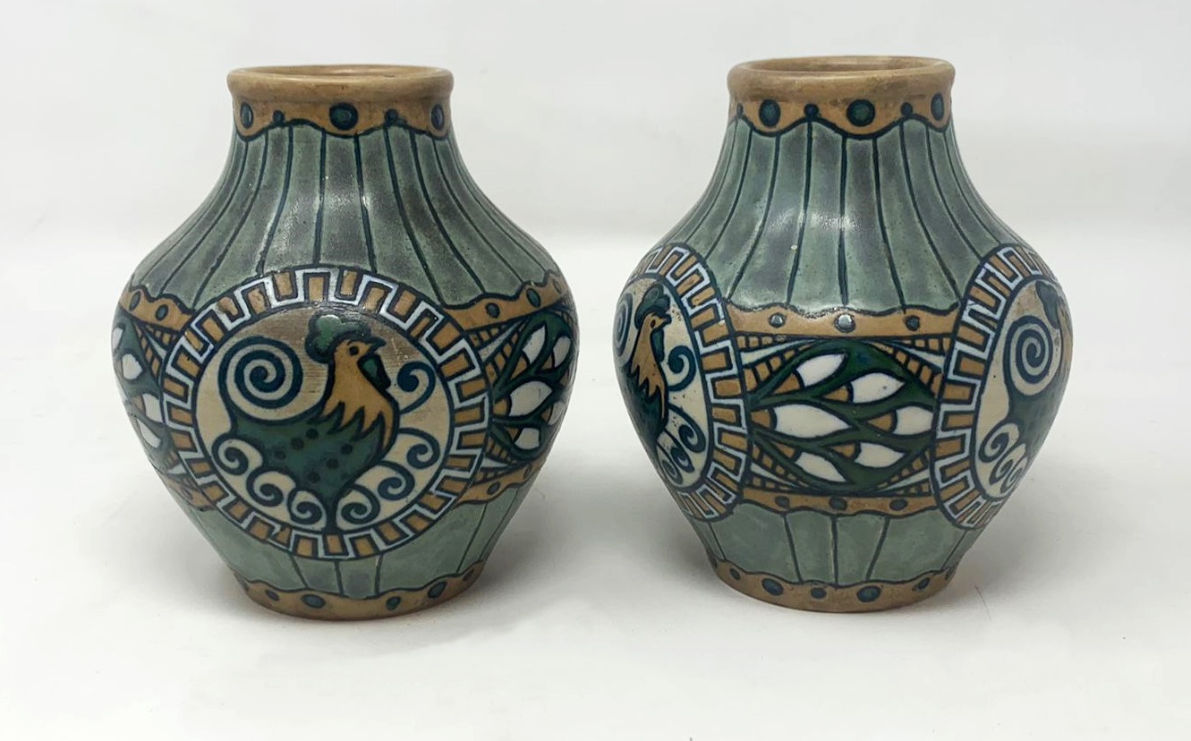 Pair of Keramis stoneware vases