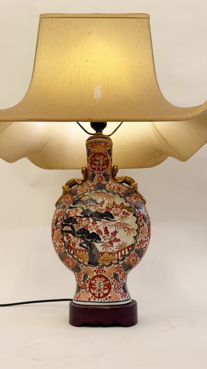 Pair Of Lamps, Antique Imari Vases. 