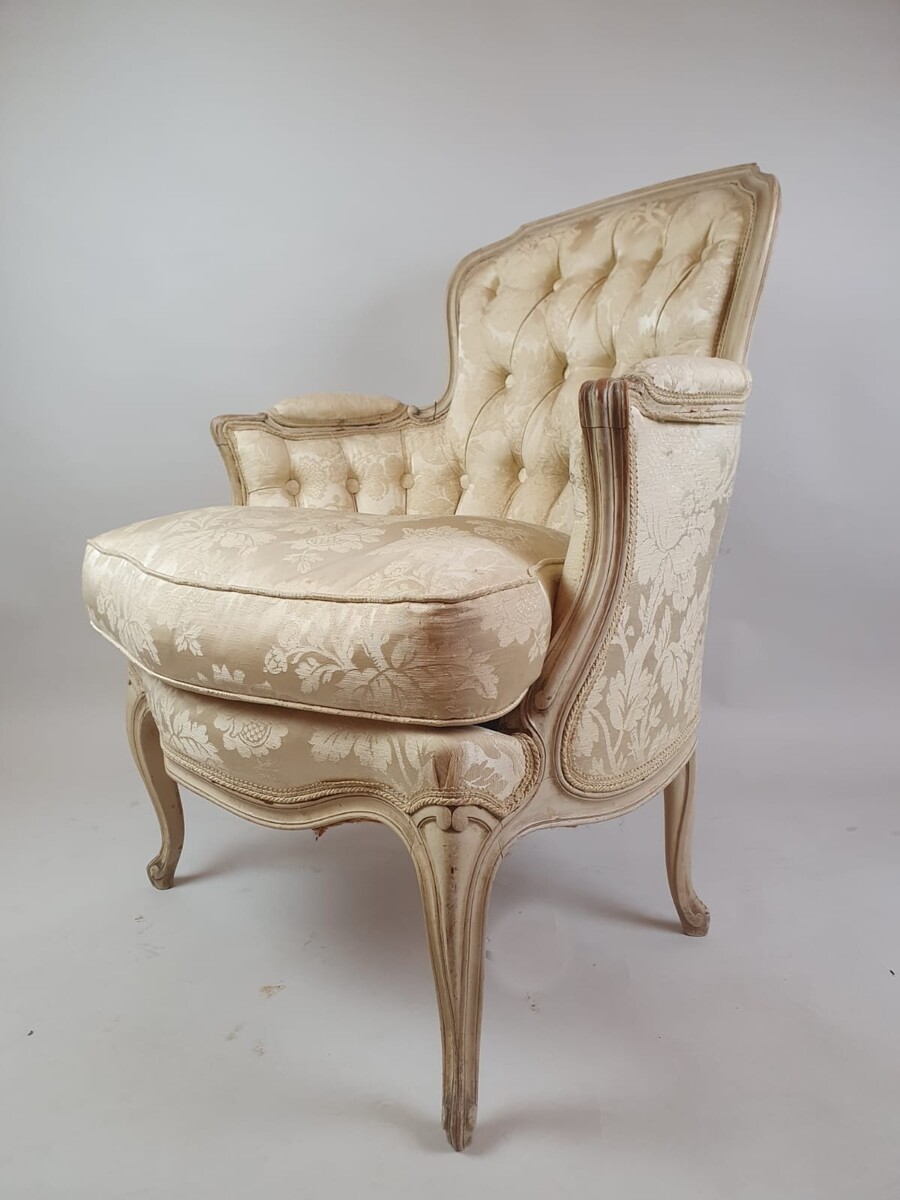 Pair of Louis XV Style Bergeres, Early 20th Century