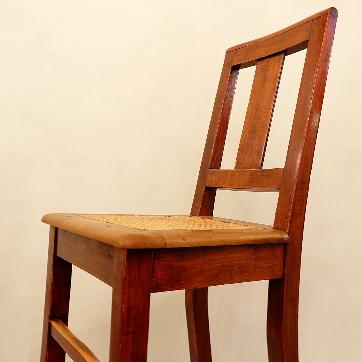 Pair of wood and cane croupier chairs - circa 1940