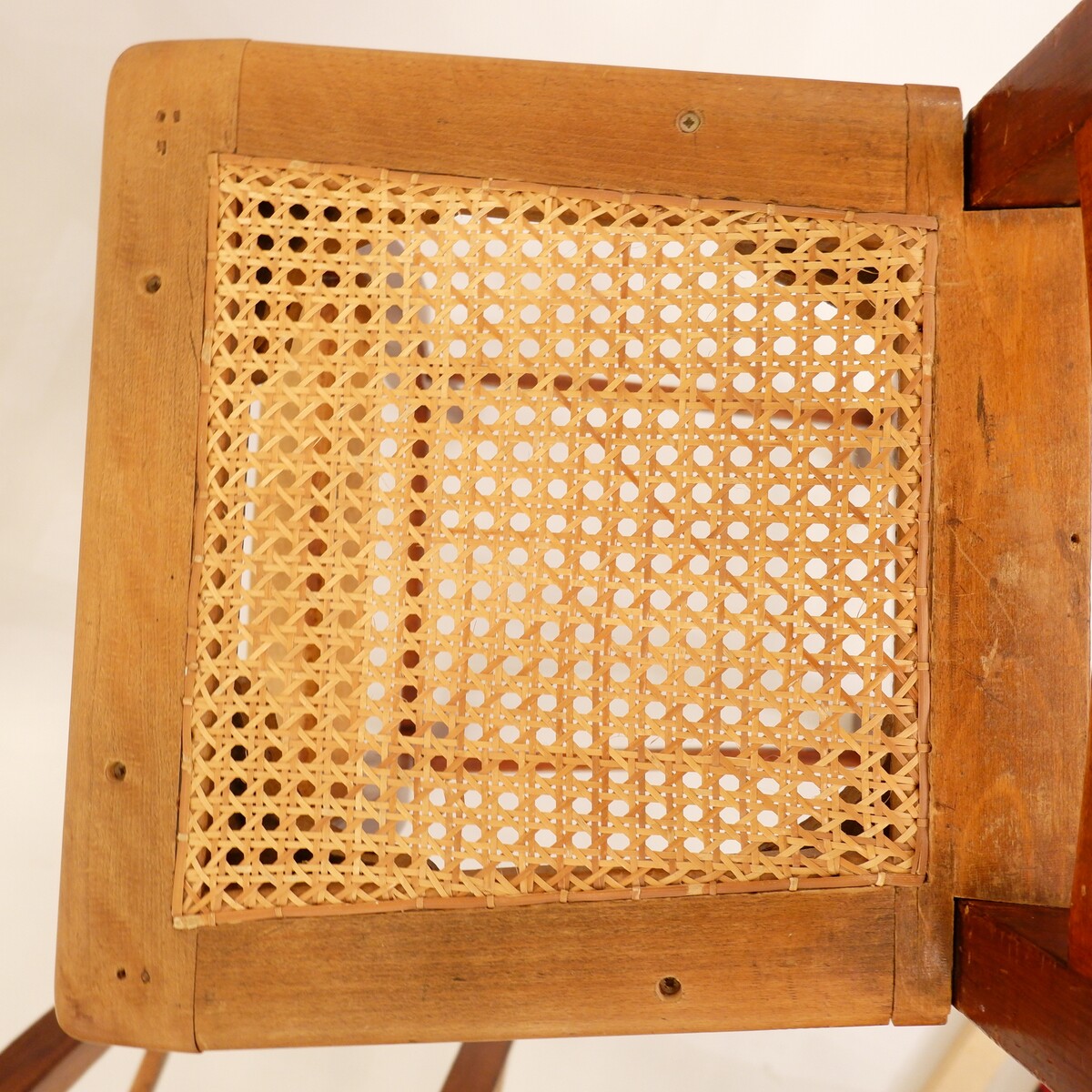 Pair of wood and cane croupier chairs - circa 1940