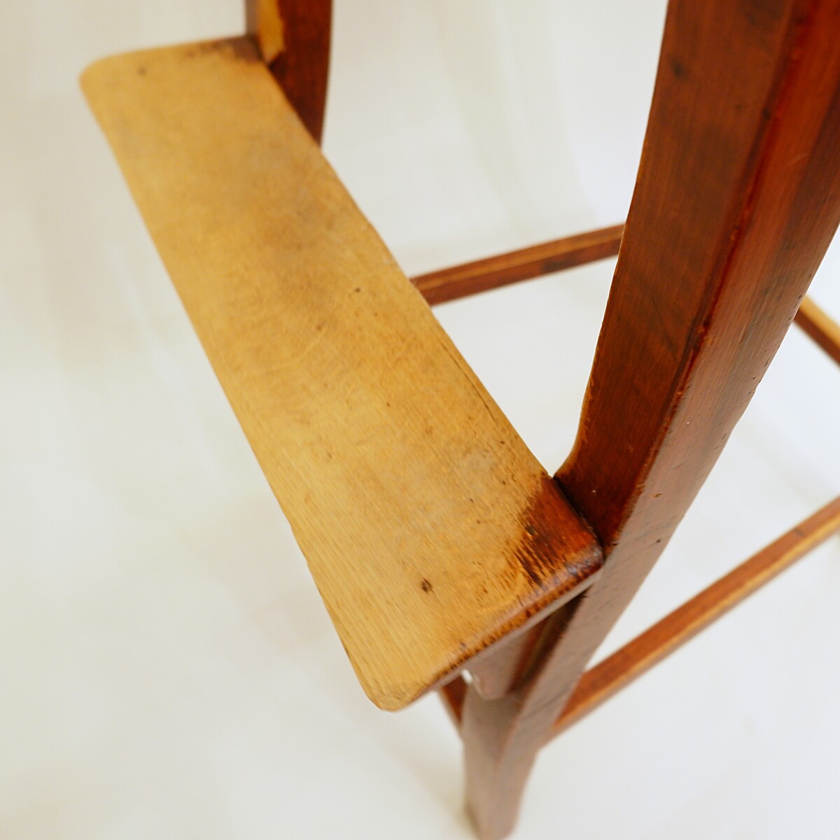 Pair of wood and cane croupier chairs - circa 1940