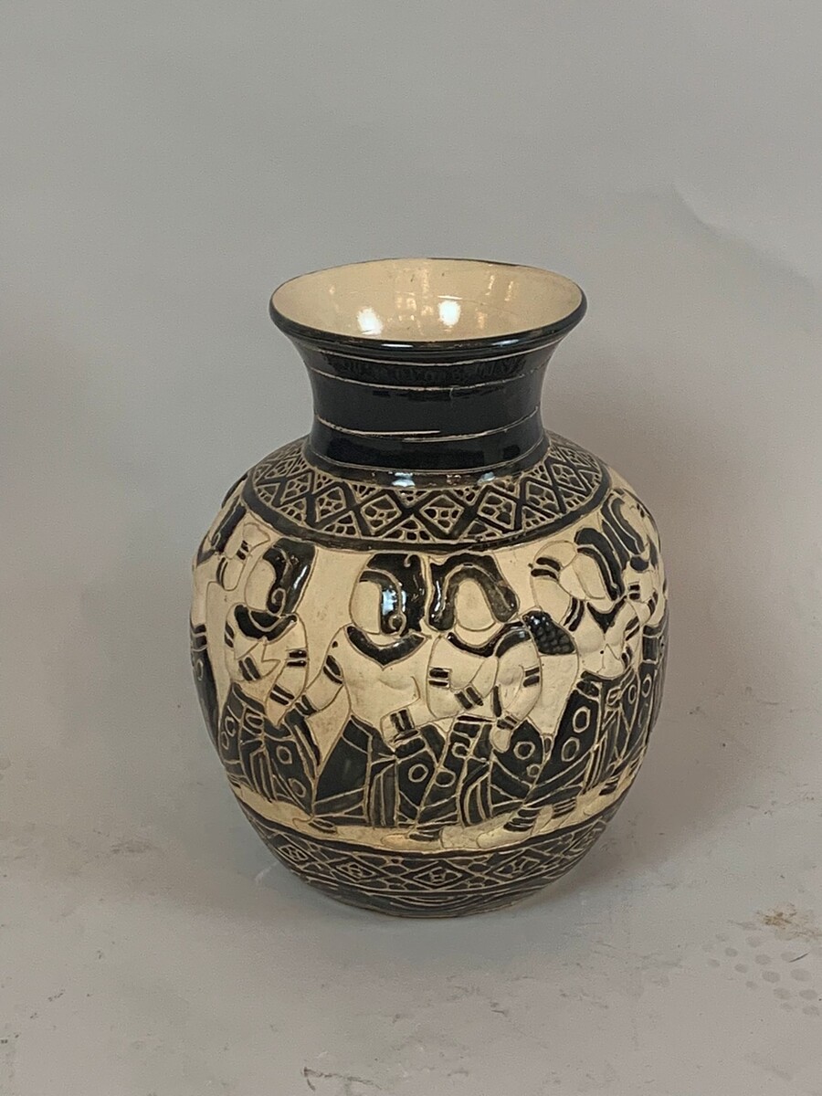 Partly glazed ceramic vase - Vietnam - circa 1930