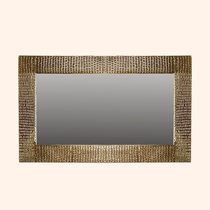 Perforated metal mirror, Italy, circa 1970