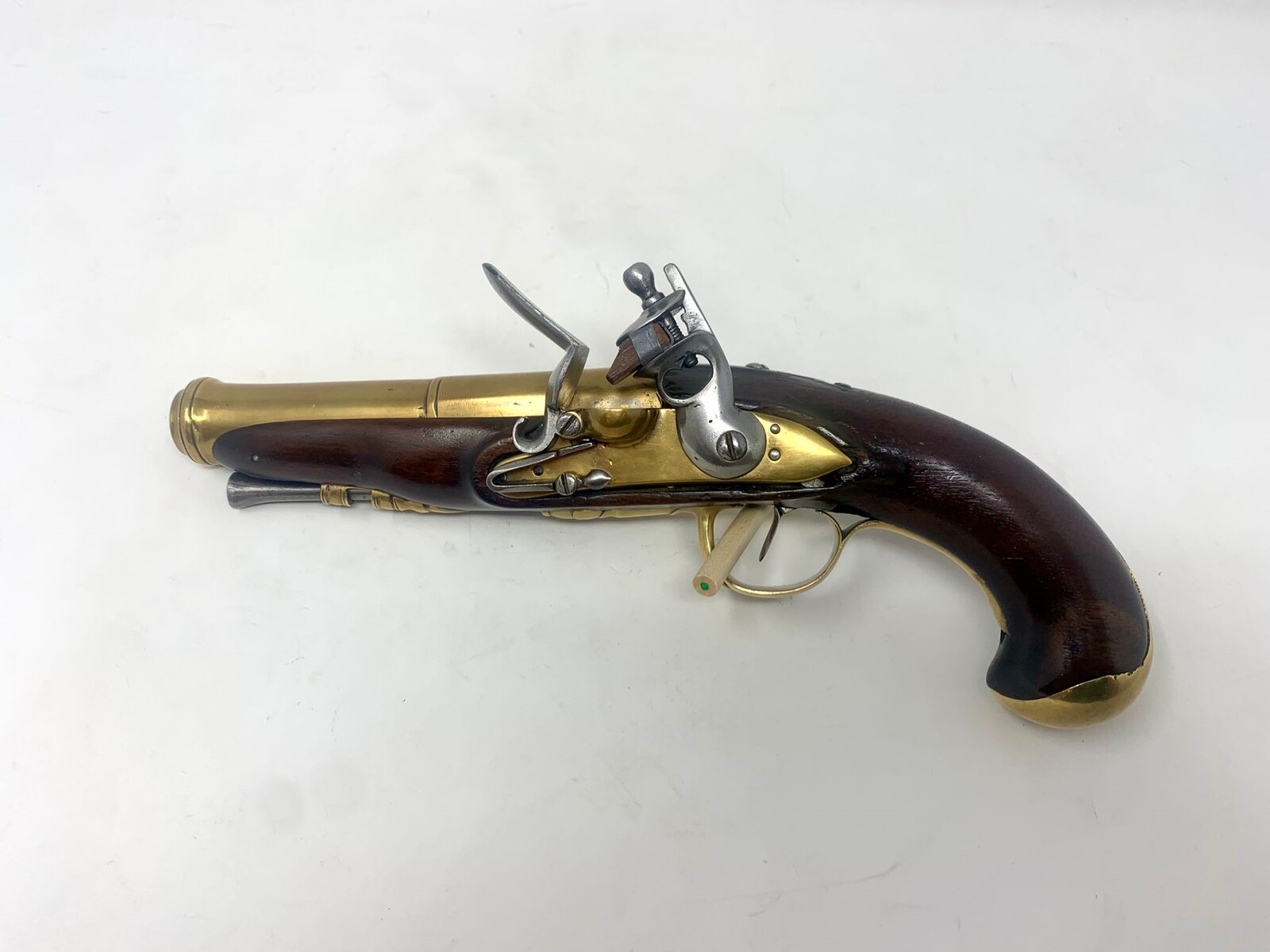 ‘Rare Naval Officer's Pistol With Left Hand Lock’.