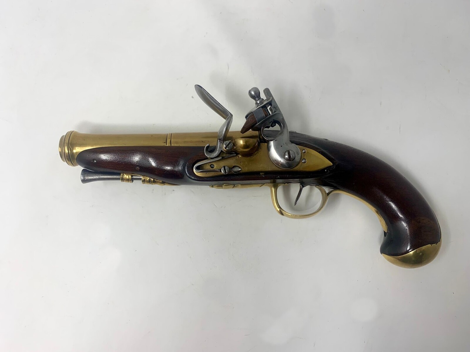 ‘Rare Naval Officer's Pistol With Left Hand Lock’.