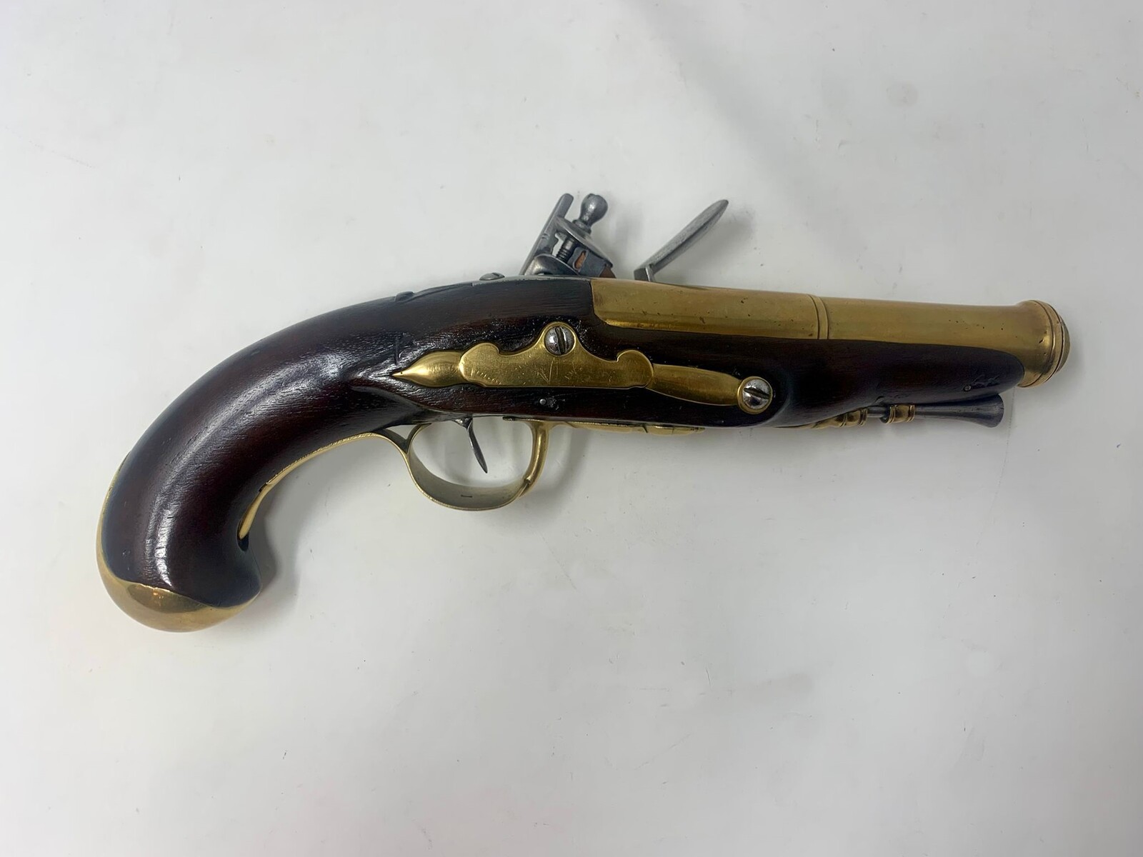 ‘Rare Naval Officer's Pistol With Left Hand Lock’.