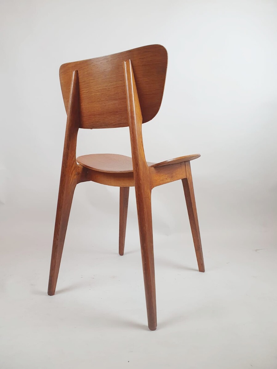 Roger Landault, set of 4 chairs, circa 1960