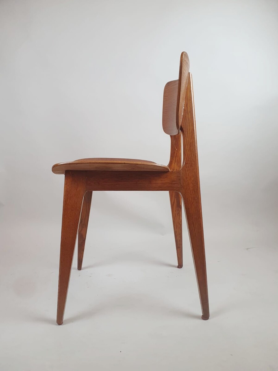 Roger Landault, set of 4 chairs, circa 1960