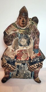 sculpture representing a Japanese dignitary - polychrome terracotta - 19th century