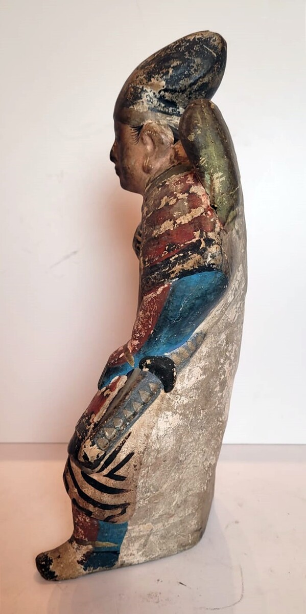 sculpture representing a Japanese dignitary - polychrome terracotta - 19th century