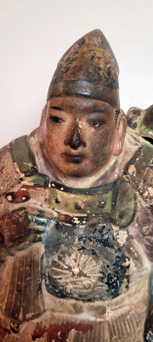 sculpture representing a Japanese dignitary - polychrome terracotta - 19th century